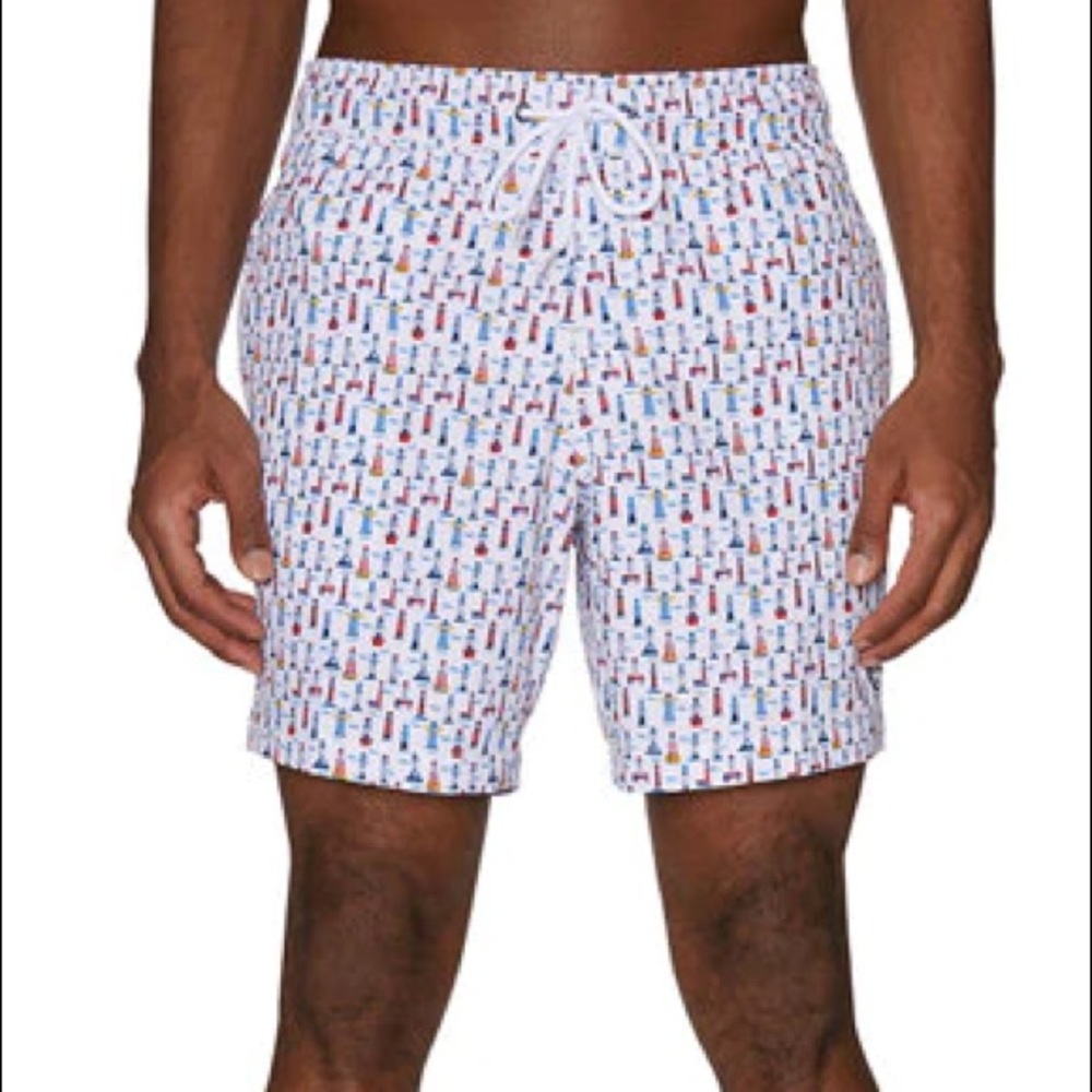 Sperry Lighthouse Print Swim Trunks NWT